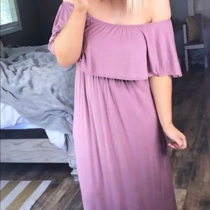 off the shoulder maxi dress